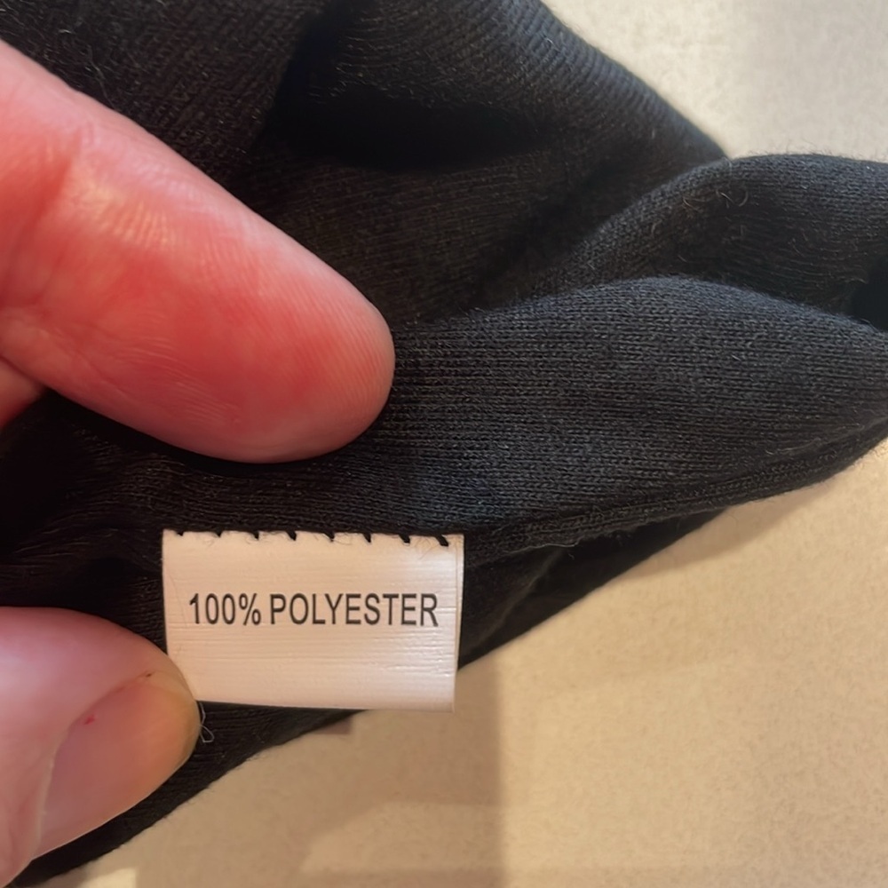 Infinity Scarf with Zippered Pocket, Black - Picture 6 of 6